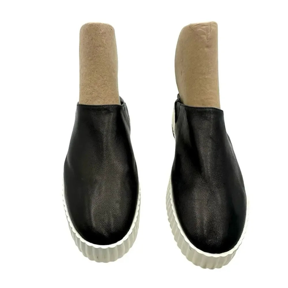 NEW - KELSI DAGGER - BROOKLIN MILLER - Women's Black Leather Slip-On Shoes - 8.5